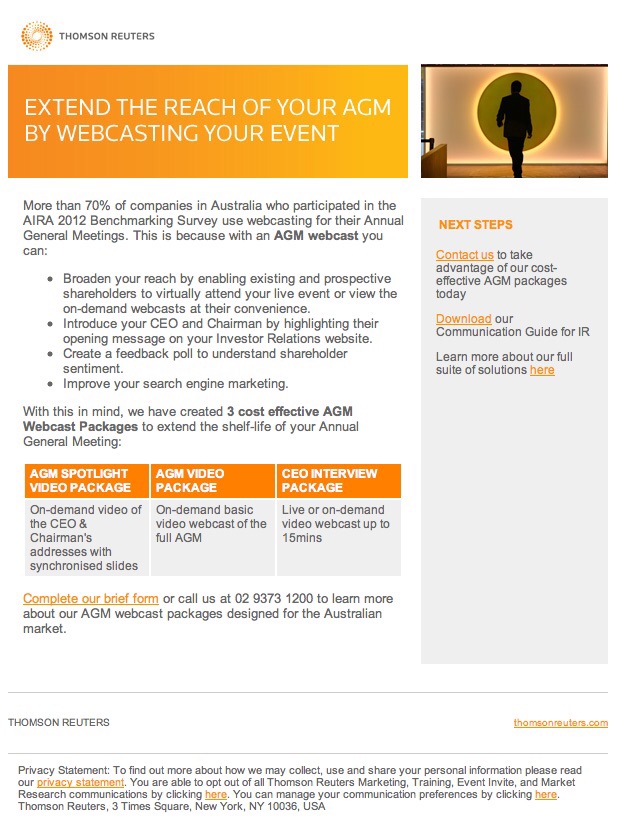Thomson Reuters AGM Email