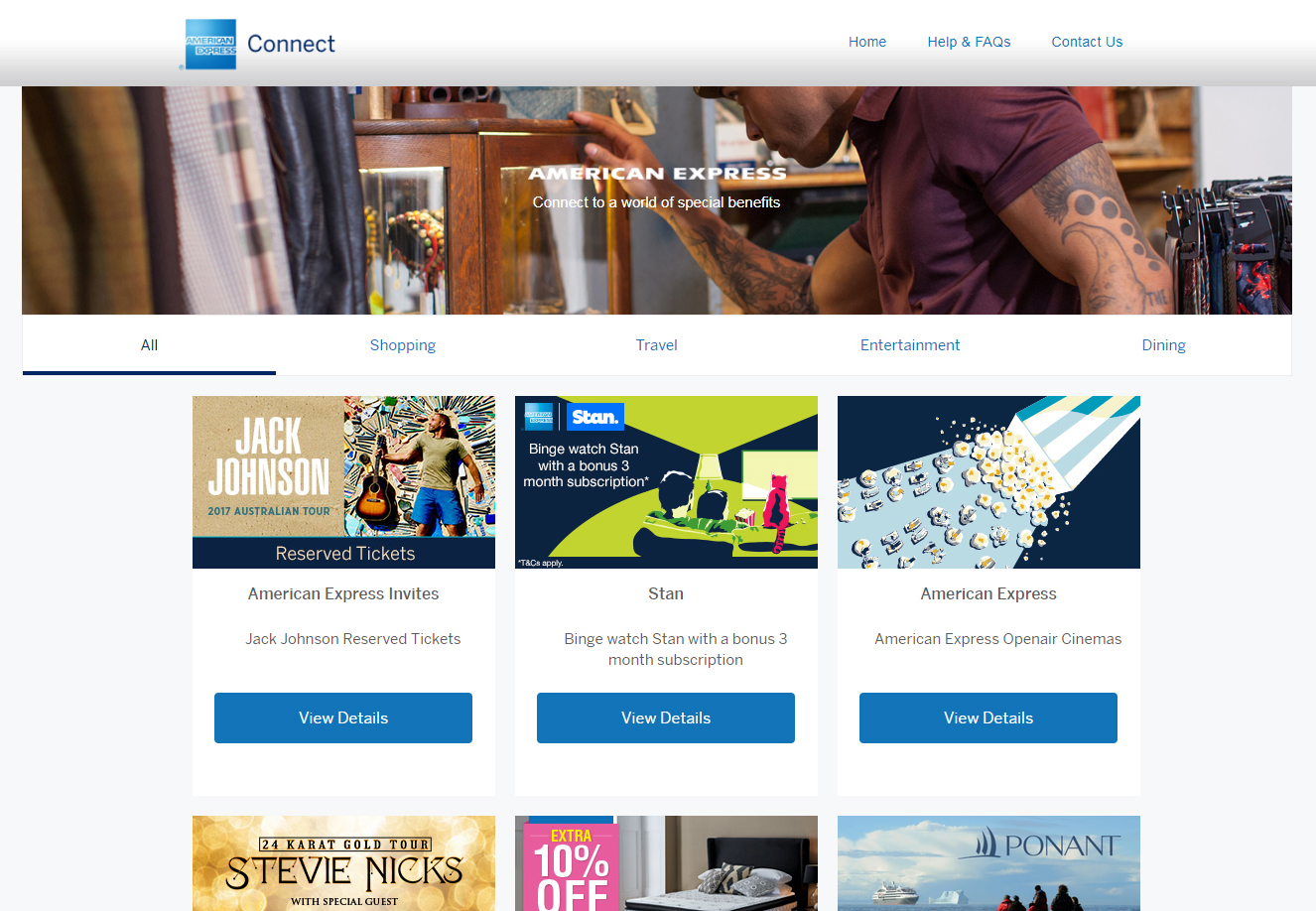 Amex Connect Australia Website